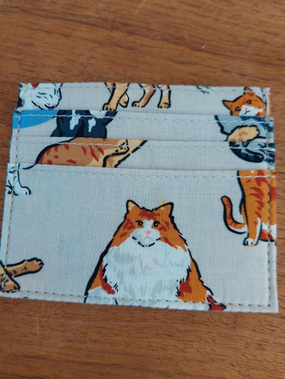 Vera Bradley essential card case wallet featuring their playful "A Cat's Life" c